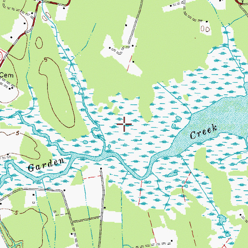 Topographic Map of Mathews County, VA