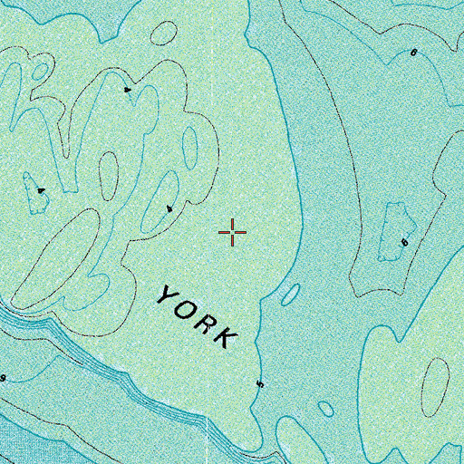 Topographic Map of York County, VA
