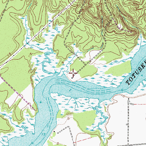 Topographic Map of Phillips Landing, VA