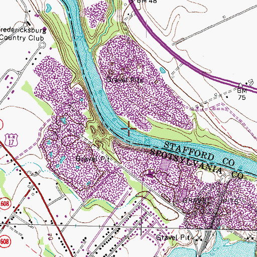 Topographic Map of Epson Turn, VA