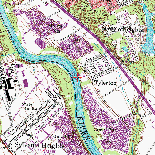 Topographic Map of Pollock Bar, VA