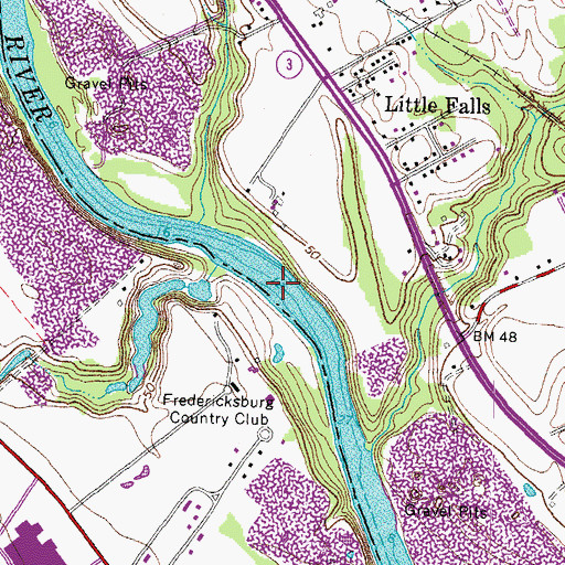 Topographic Map of Smithfield Bar, VA