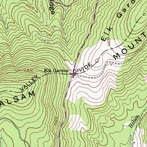 Topographic Map of Elk Garden, VA