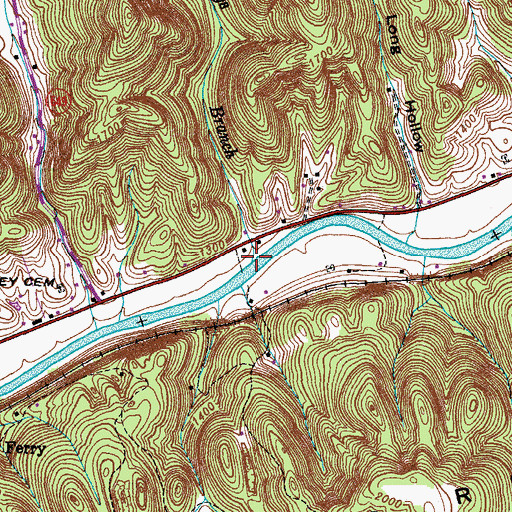 Topographic Map of Jennings Branch, VA