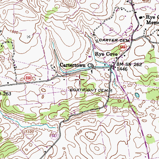 Topographic Map of Kilgore Cemetery, VA