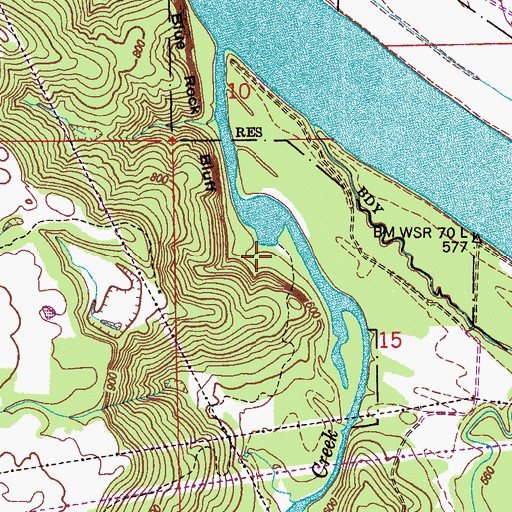 Topographic Map of Blowing Cave Spring, AL