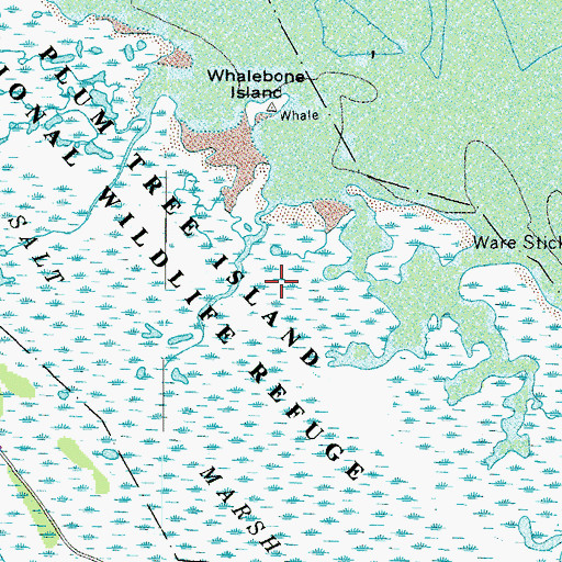 Topographic Map of Plum Tree Island National Wildlife Refuge, VA