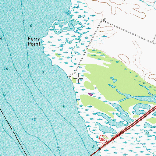 Topographic Map of Ferry Landing, VA