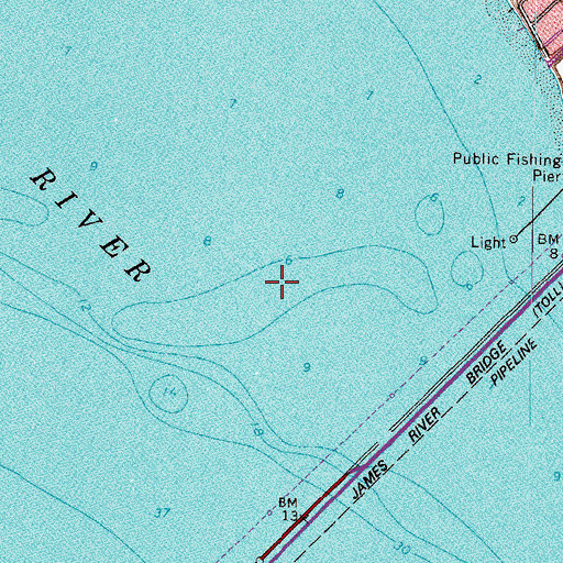Topographic Map of Brown Shoal, VA