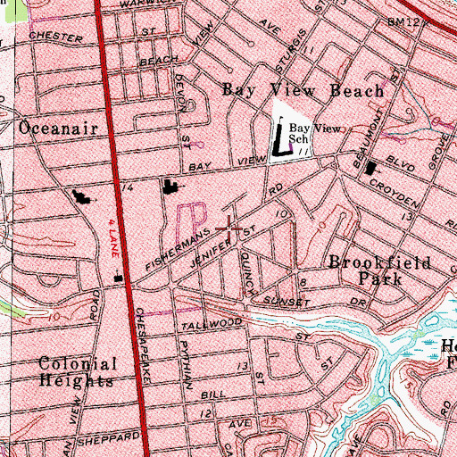 Topographic Map of Pooles, VA