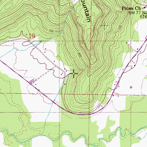Topographic Map of Beaver Spring, AL