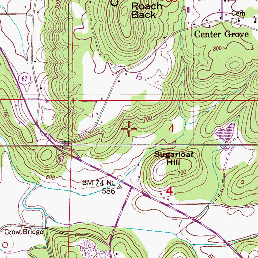 Topographic Map of Crawford Spring Number 2, AL