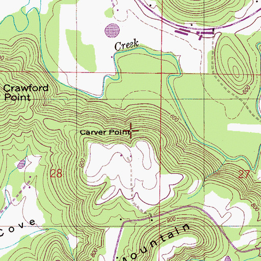 Topographic Map of Crawford Spring Number 3, AL