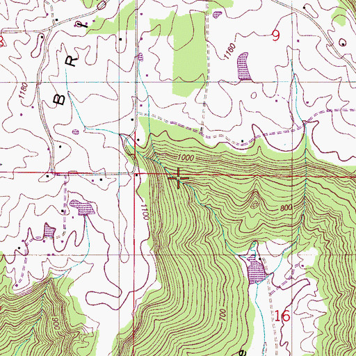 Topographic Map of Flack Spring, AL