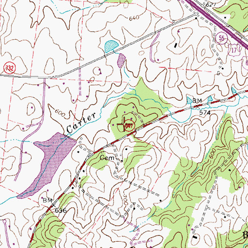 Topographic Map of Mellott Dam, VA