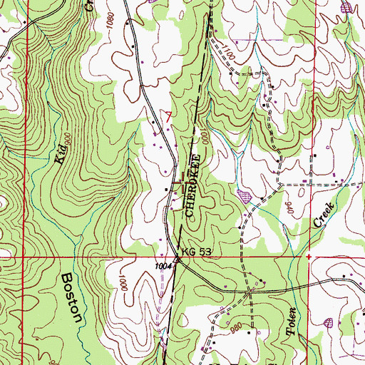 Topographic Map of Greenhaw Spring, AL