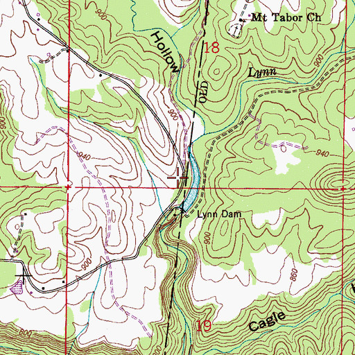 Topographic Map of Lynn Spring, AL
