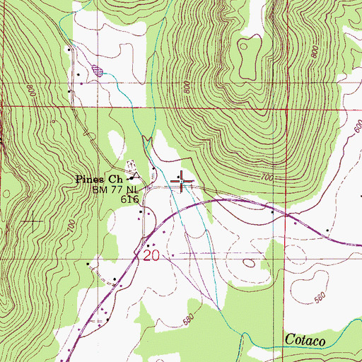 Topographic Map of Russell Spring, AL