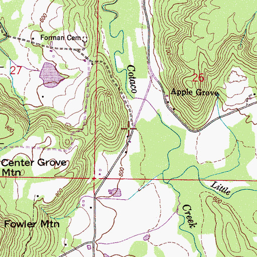 Topographic Map of Ryan Spring, AL