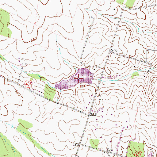 Topographic Map of Daley Pond, VA