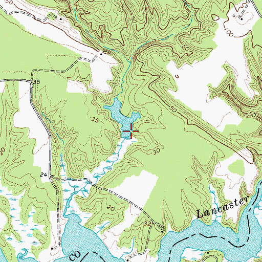 Topographic Map of Lanier-Davis Dam, VA