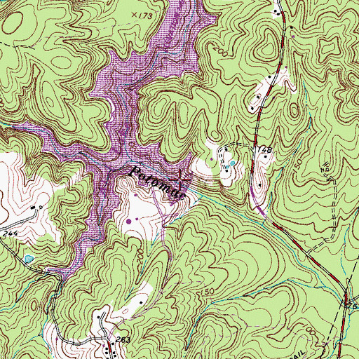 Topographic Map of Potomac Creek Number One Dam, VA