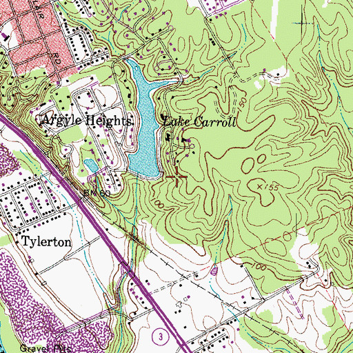 Topographic Map of Kennedy Dam, VA