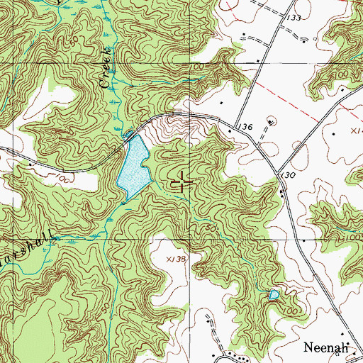 Topographic Map of Marshall Creek Pond, VA