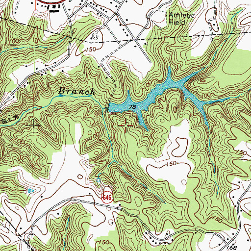 Topographic Map of Travis Dam, VA
