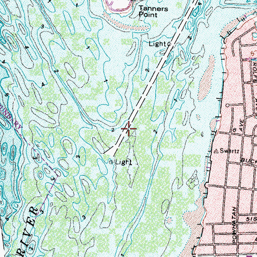 Topographic Map of Lafayette River, VA