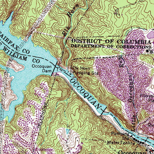 Topographic Map of Elk Horn Pumping Station, VA
