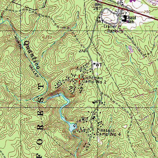 Topographic Map of Lichtman Camp Number 1, VA