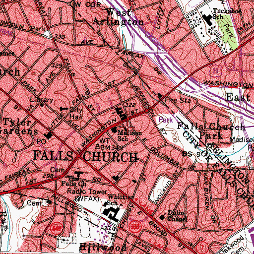 Topographic Map of Crossman Methodist Church, VA