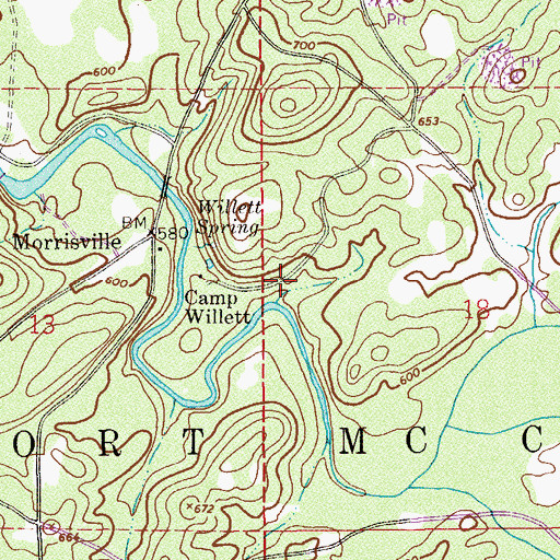 Topographic Map of Clarkes Gap, AL