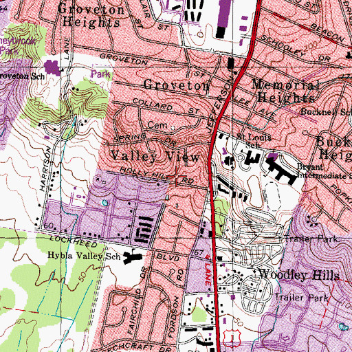 Topographic Map of Nazarene Church, VA