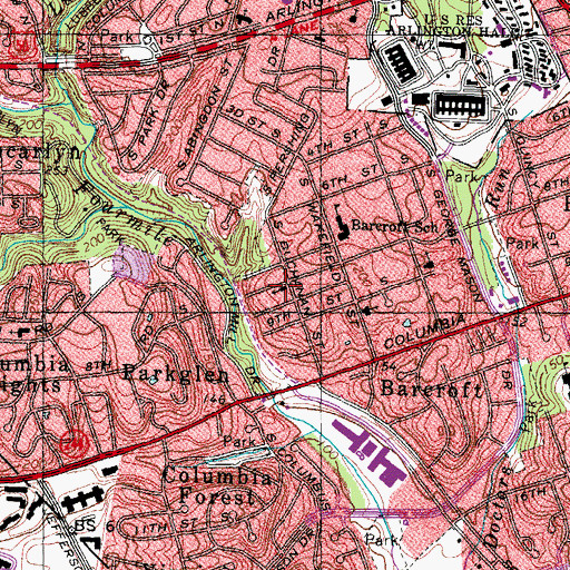 Topographic Map of Saint Pauls Anglican Episcopal Church, VA