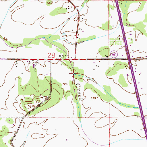 Topographic Map of Easterwood Branch, AL