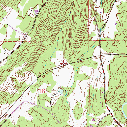 Topographic Map of Hebron Station (historical), AL