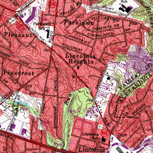 Topographic Map of Grace Baptist Church, VA