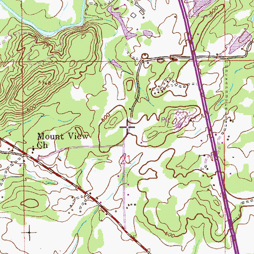 Topographic Map of McCullars (historical), AL