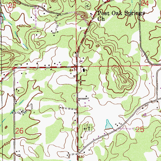 Topographic Map of Mount Ariah Church (historical), AL