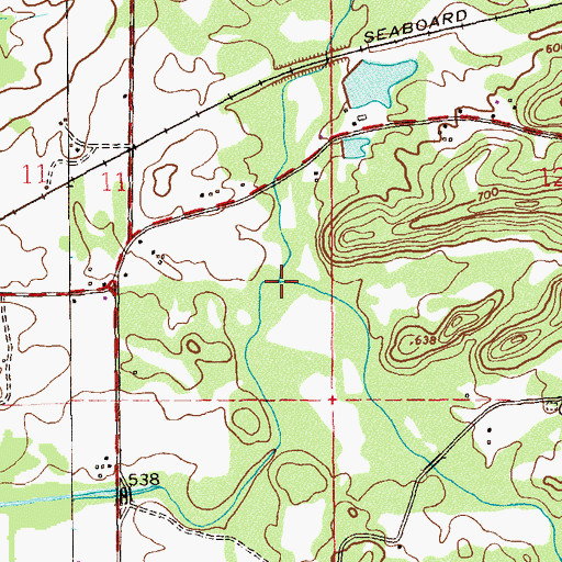 Topographic Map of Sulphur Springs Creek, AL