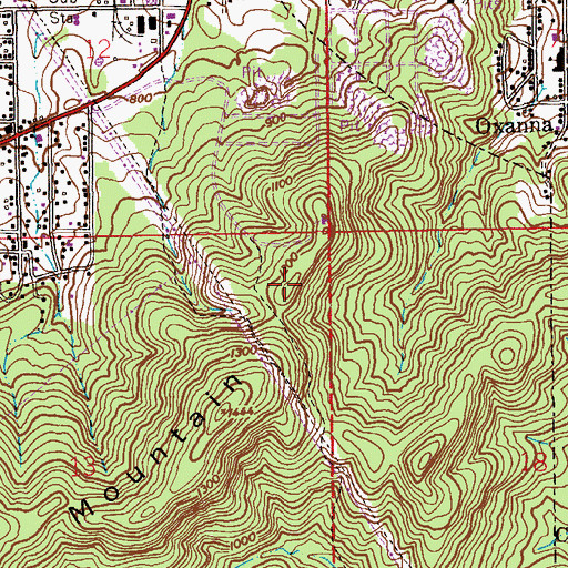 Topographic Map of Washer Hill, AL