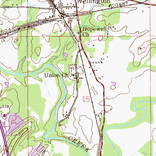 Topographic Map of Woodruff (historical), AL