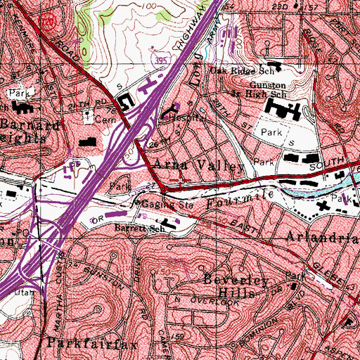 Topographic Map of Arna Valley, VA