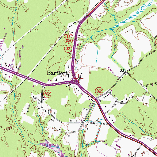 Topographic Map of Barlett, VA