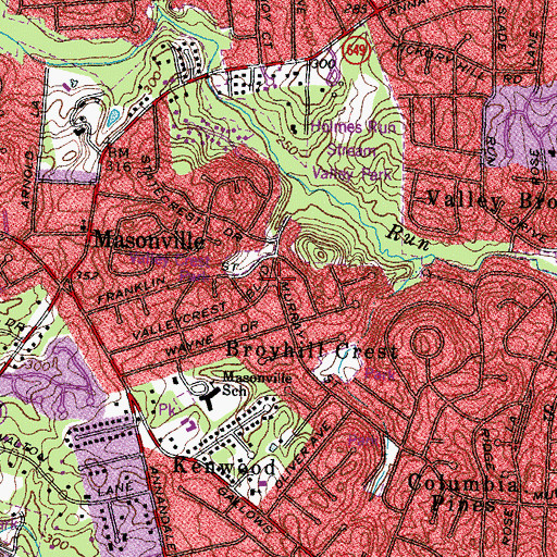 Topographic Map of Broyhill Crest, VA