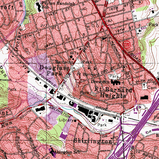 Topographic Map of Fort Barnard (historical), VA