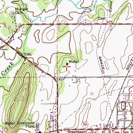Topographic Map of Edwards Spring, AL