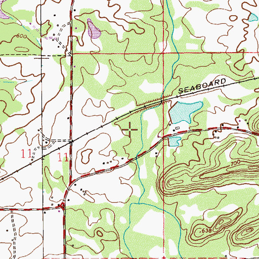 Topographic Map of Surrett Spring, AL